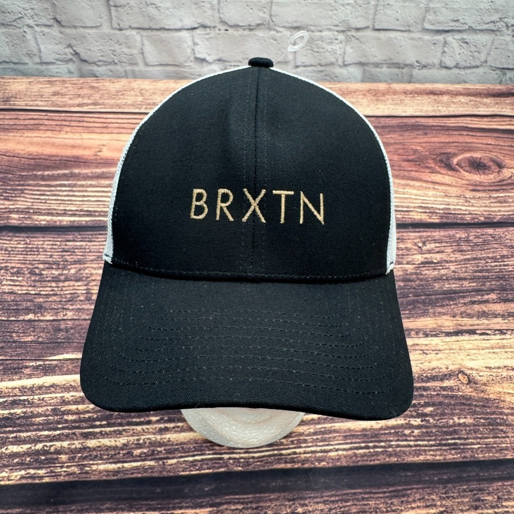 NWT BRXTN Brixton Manufacturing Company RIFT MP Trucker Snapback Hat Black White